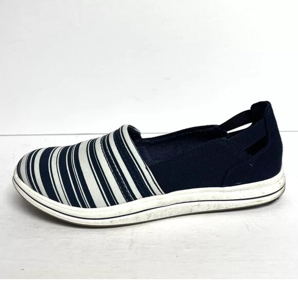 Clarks Womens Breeze Step Slip On Navy Size 7Wide - Picture 1 of 6